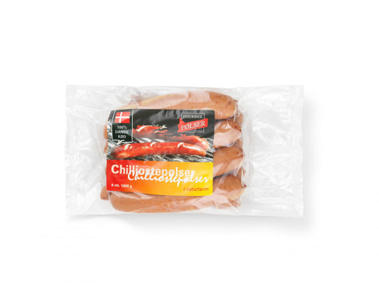 FRANKFURTER 125 G. CHILLI-OST HVIDEBÆK