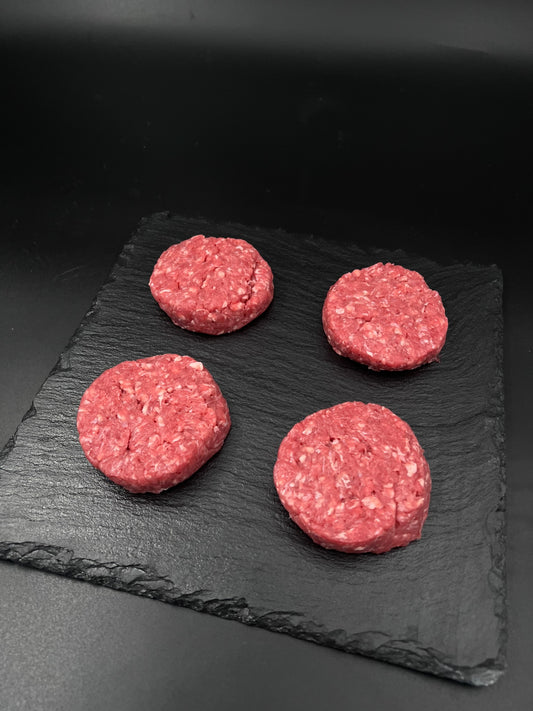 OKSEBURGER 16-20% FEDT 100 g./ 100mm.